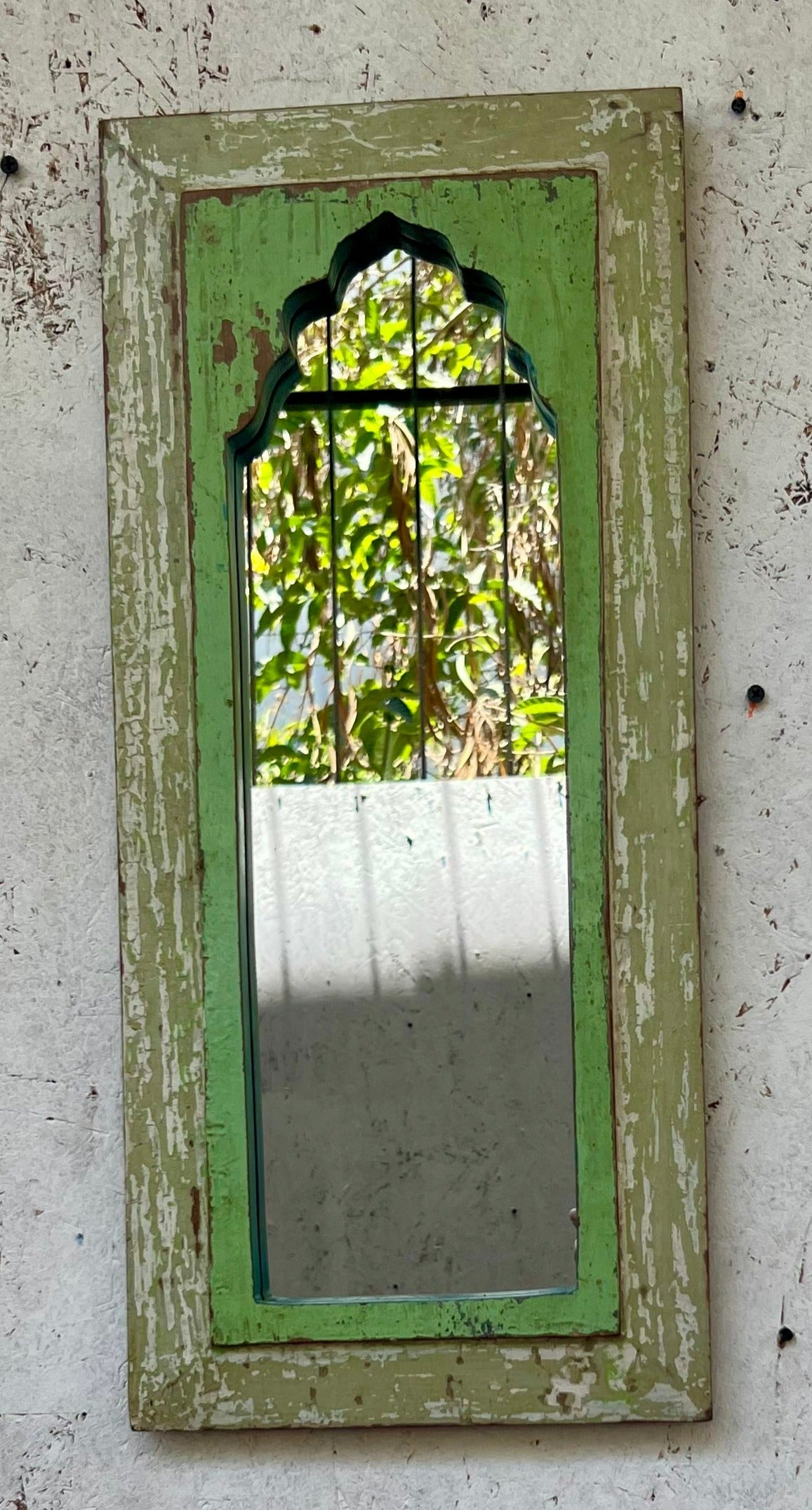 Pista Green Jharokha Mirror