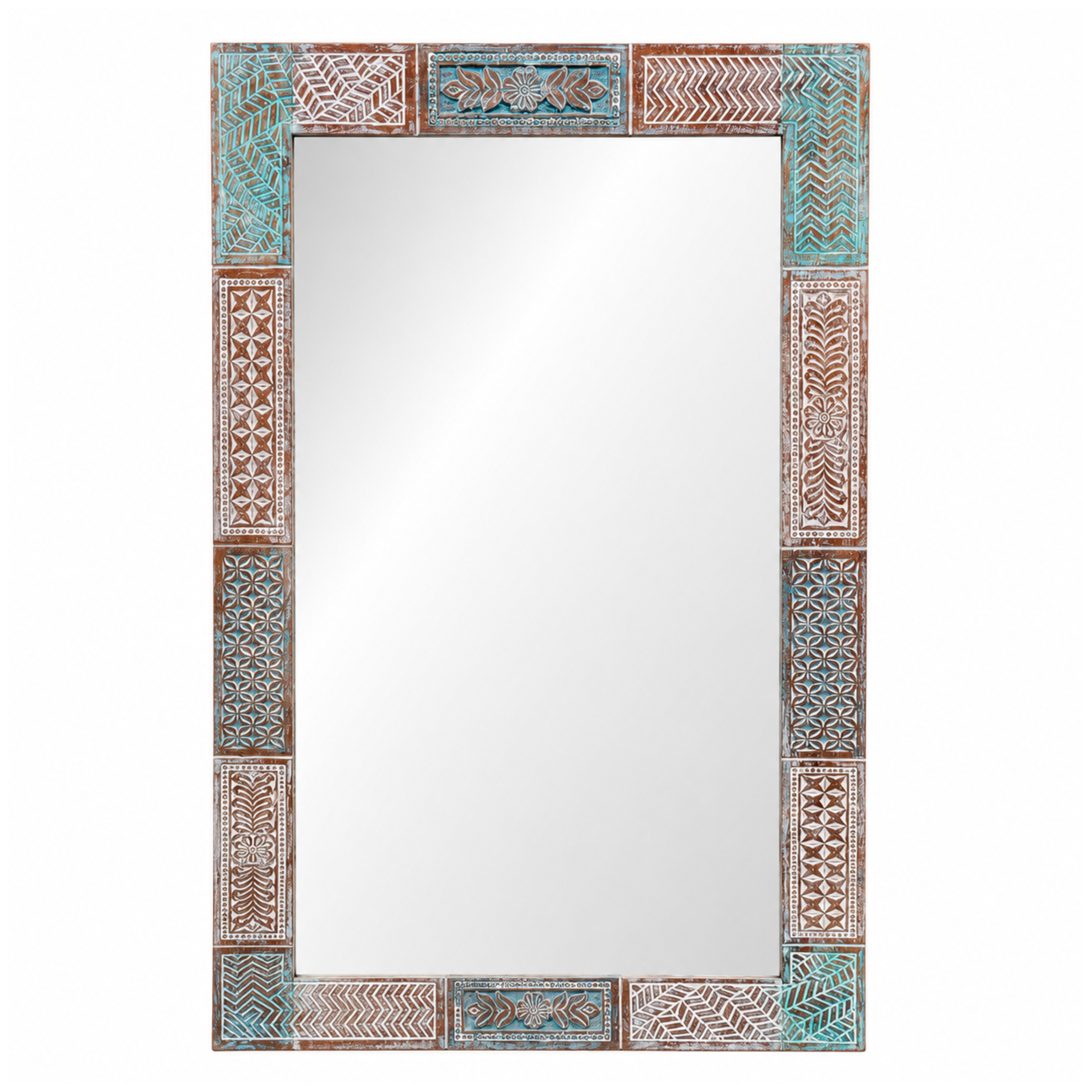 Azure Mosaic Mirror