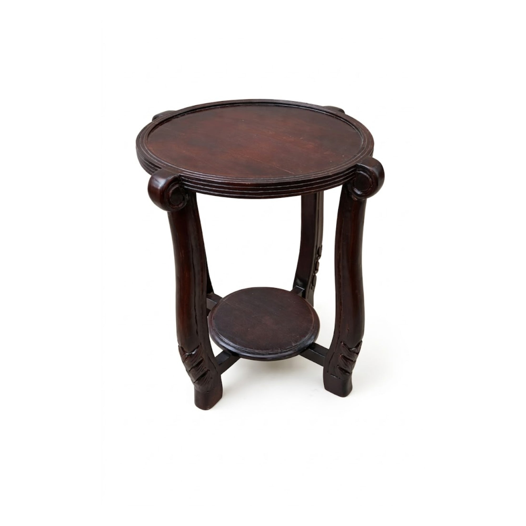 Round Wooden Side Stool for Living Room