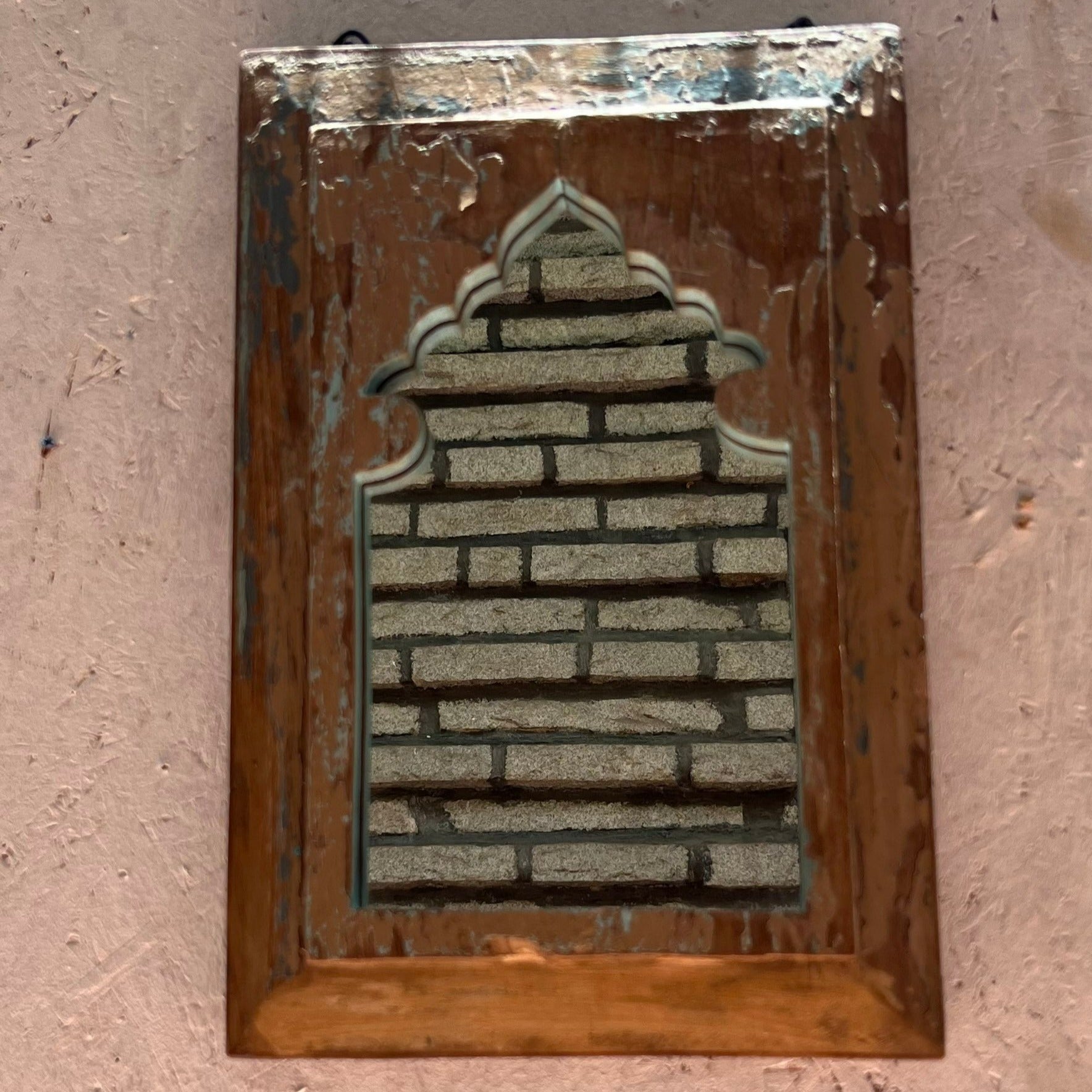 Brown Jharokha Mirror