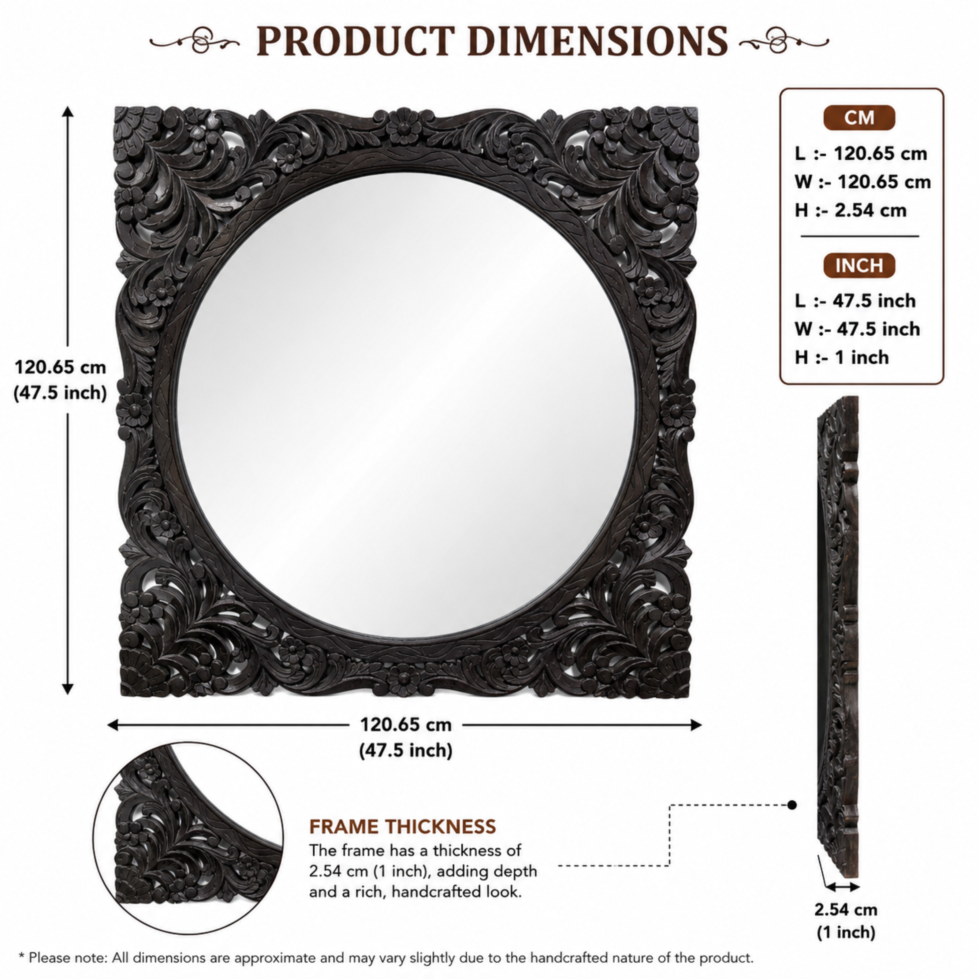 Noir Blossom Mirror