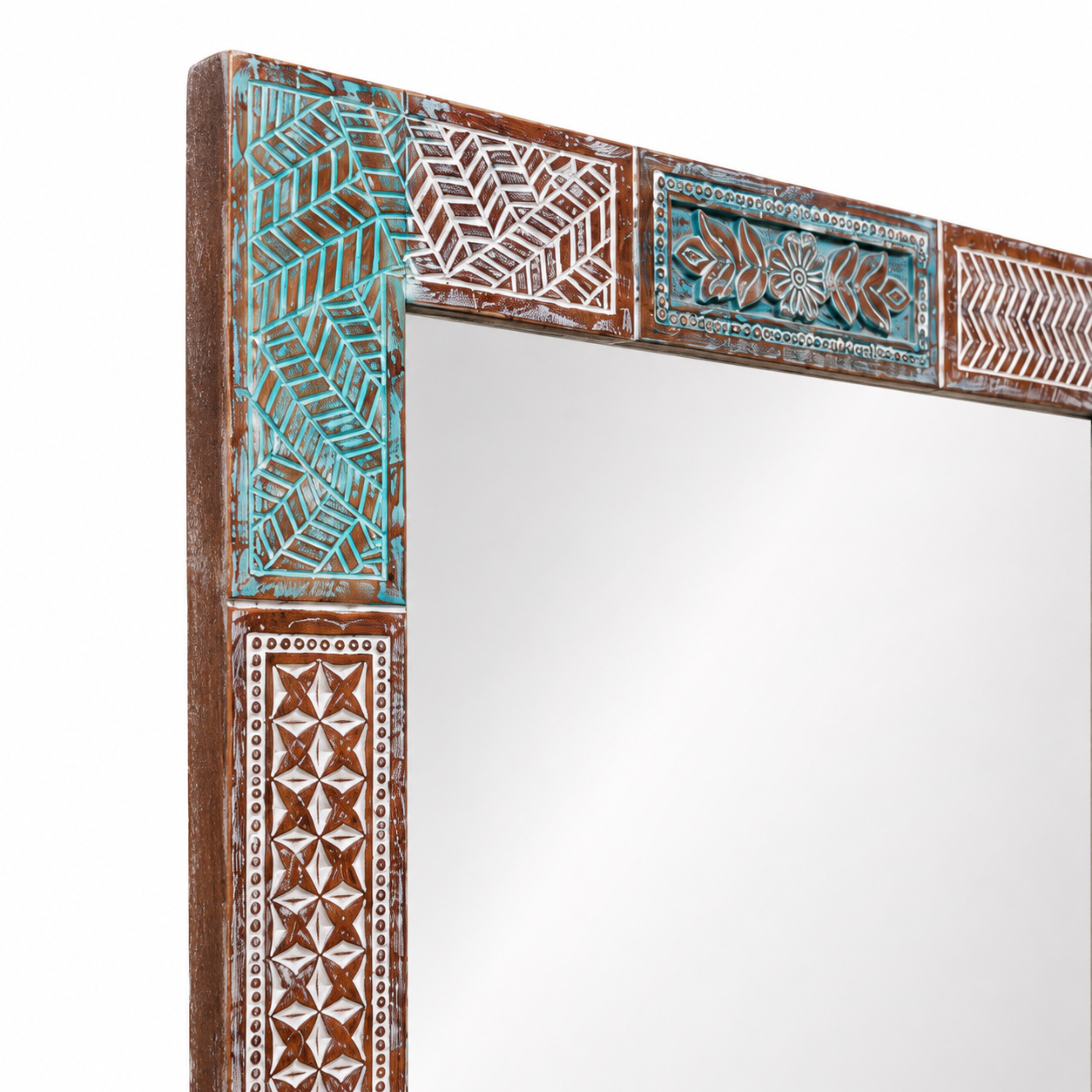 Azure Mosaic Mirror