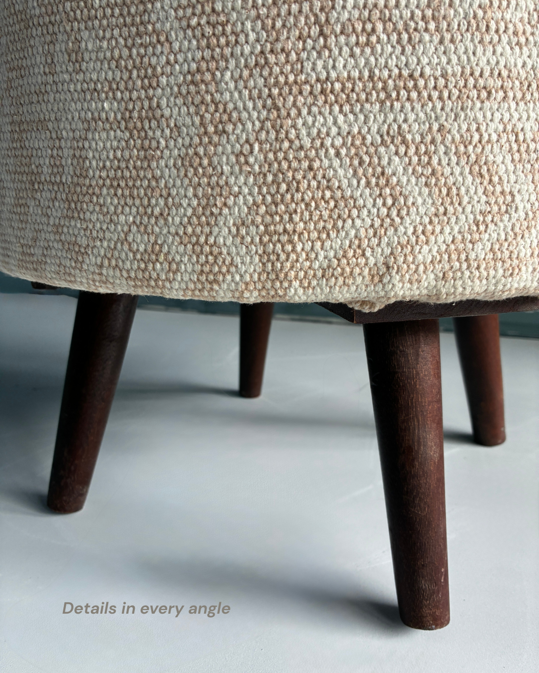 Pre-Order Jute Woven Upholstery Ottoman