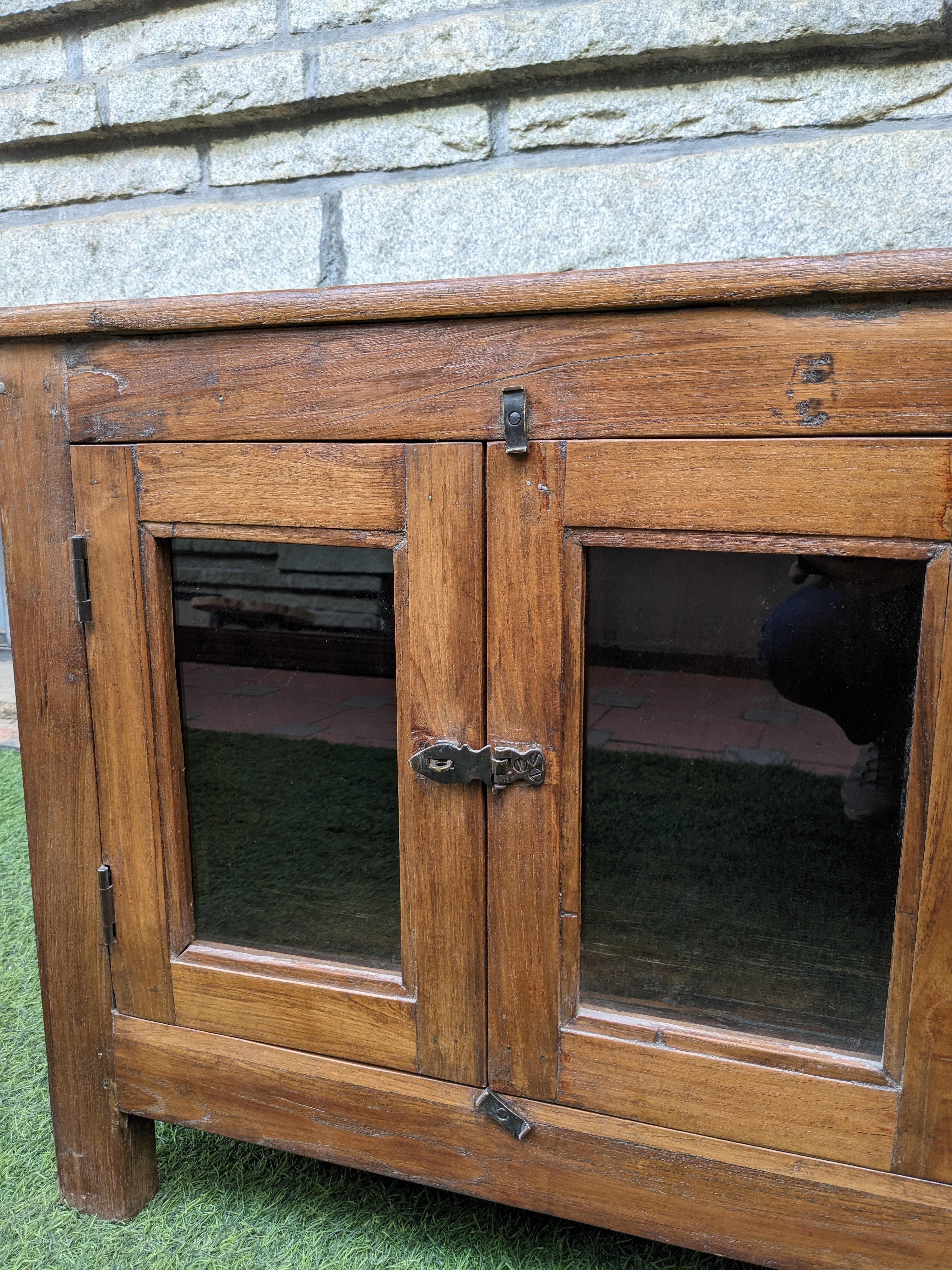 Teakwood Cabinet/TV Unit with shutters