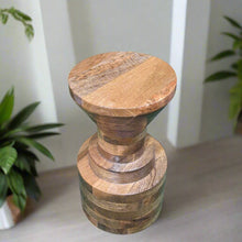 Load image into Gallery viewer, Round Wooden Stool/Side Table