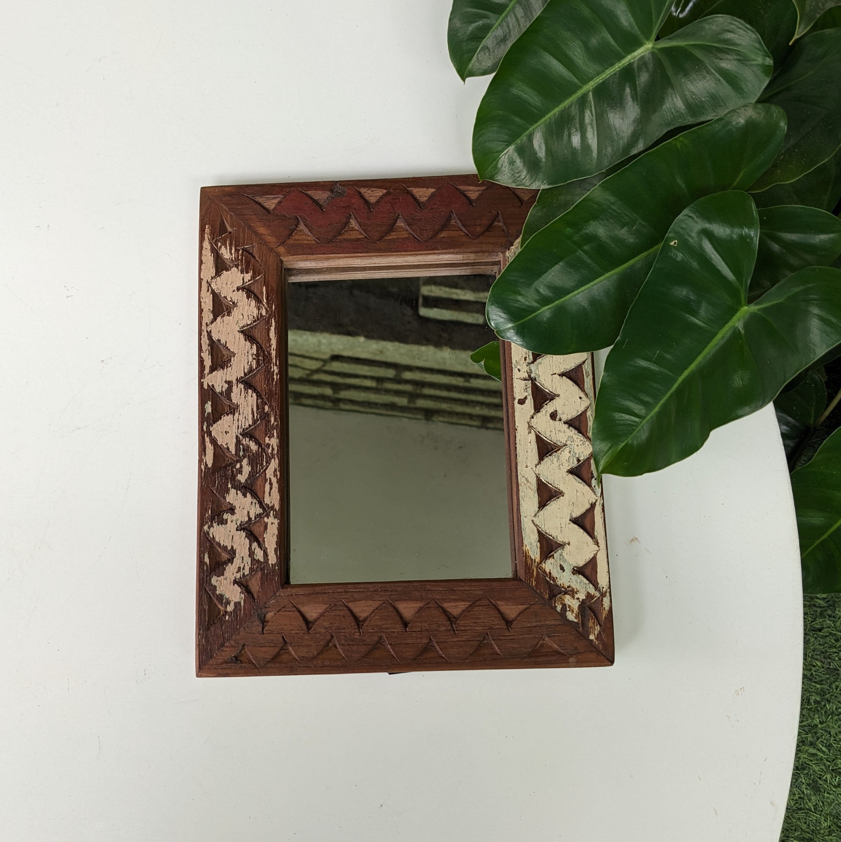Brown Wooden frame with mirror