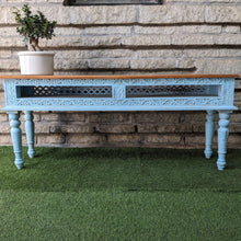 Load image into Gallery viewer, Turquoise Blue Console Table