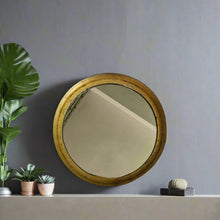 Load image into Gallery viewer, Round Mirror with Black Metal Frame (small)