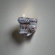 Load image into Gallery viewer, Reclaimed Carved Wooden Candle Holder (Brown)