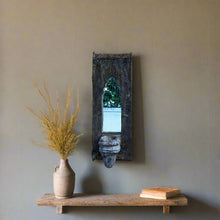 Load image into Gallery viewer, Small Jharokha Mirror with Candle Holder