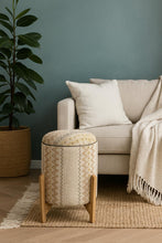 Load image into Gallery viewer, Embroidered Ottoman Available Online Only