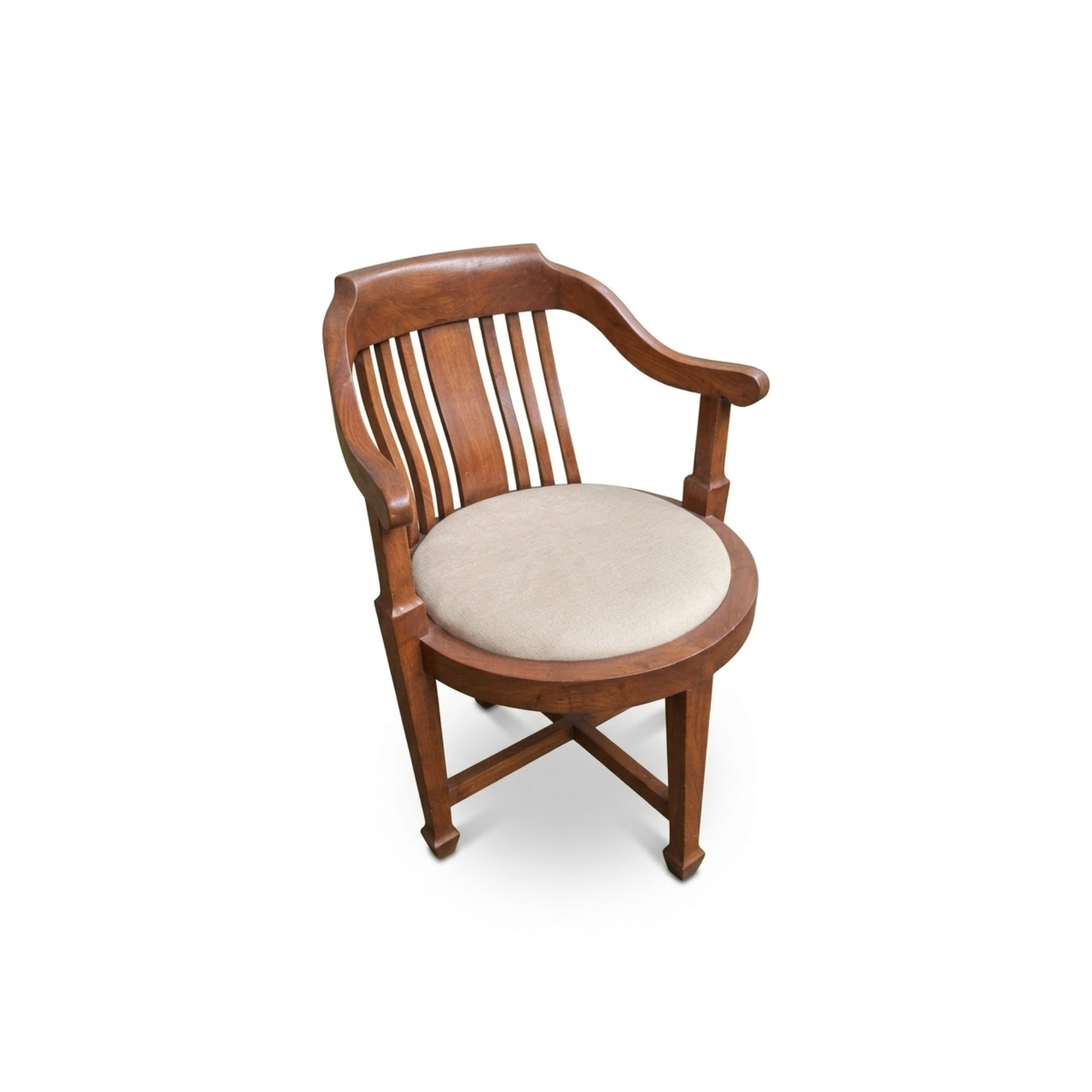 Branton Solid Wood Accent Chair with Fabric Seat