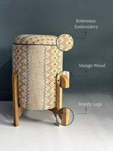 Load image into Gallery viewer, Embroidered Ottoman Available Online Only