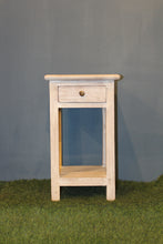 Load image into Gallery viewer, Off White Distressed Finish Side Table