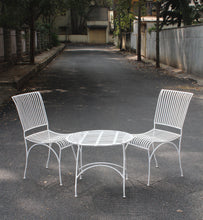 Load image into Gallery viewer, White Metal Garden Set