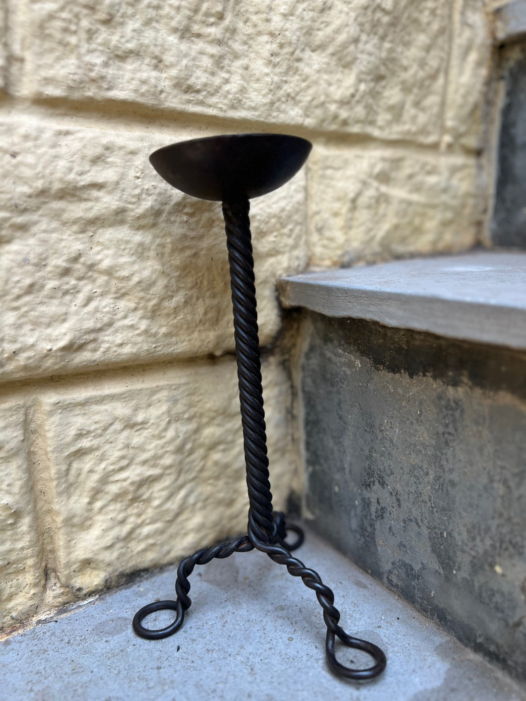 Wrought Iron Spiral Candle Stand