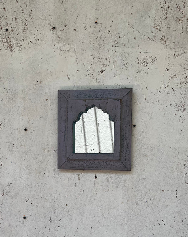 Distressed Purple Jharokha Mirror
