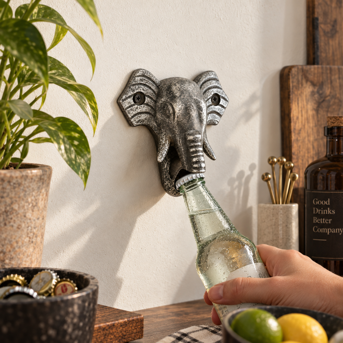 Majestic Elephant Bar Bottle Opener