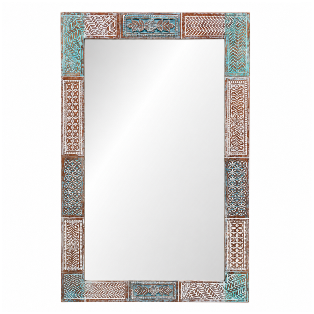 Azure Mosaic Mirror