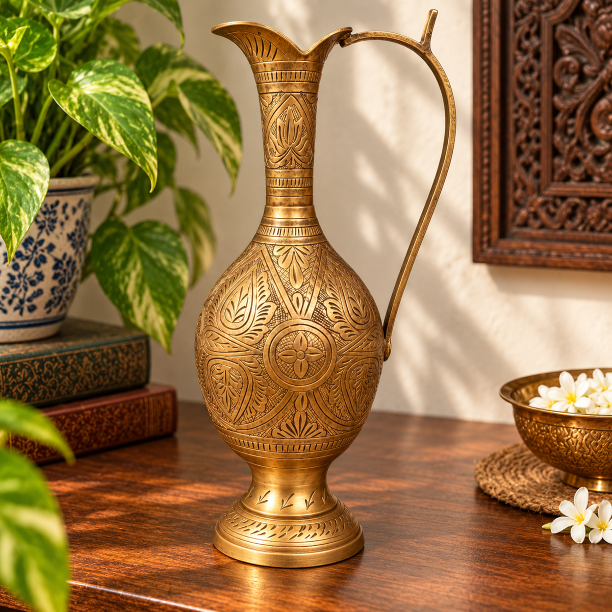Antique Brass Beaker Vessel