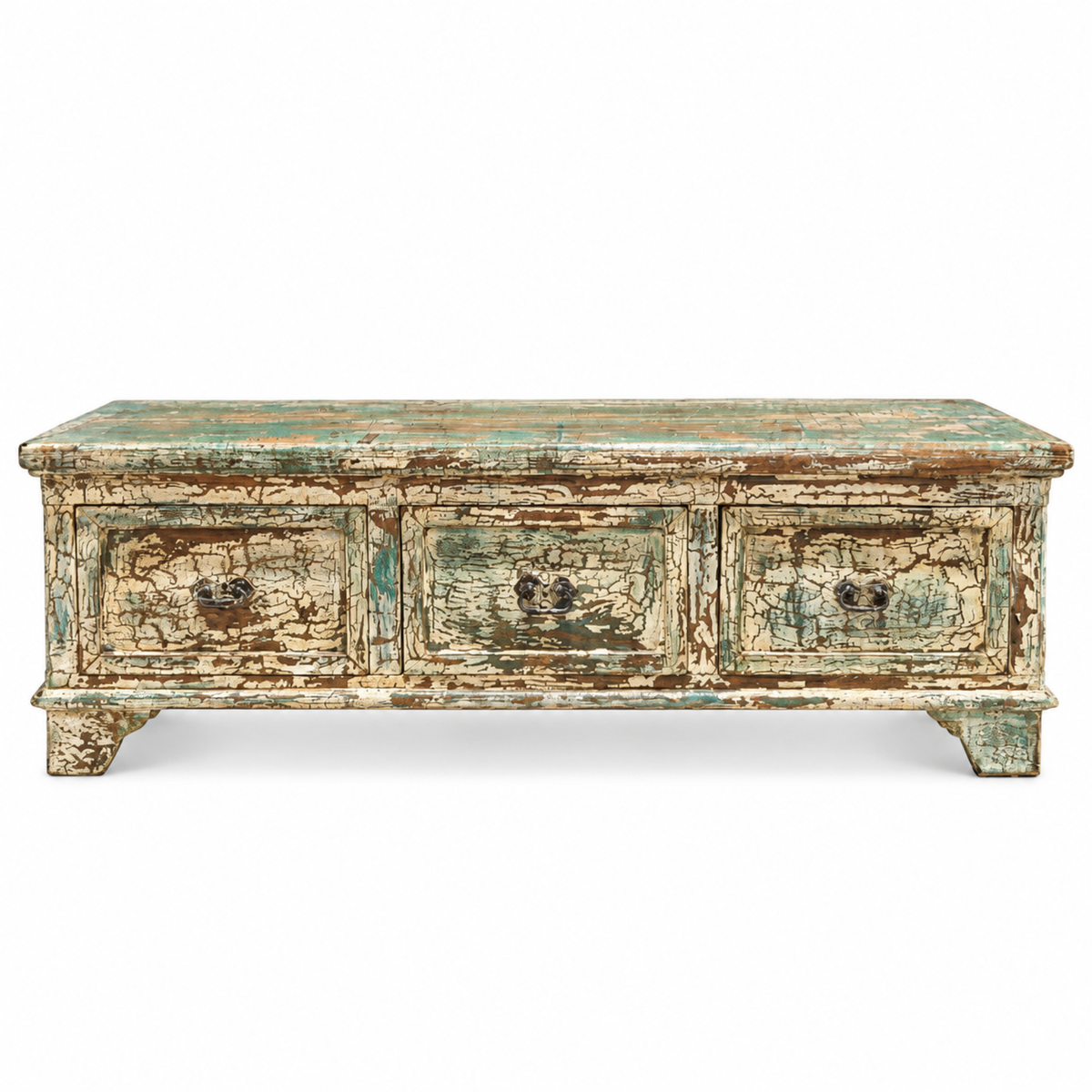 Meadowcrest Distressed Green Drawer Cabinet