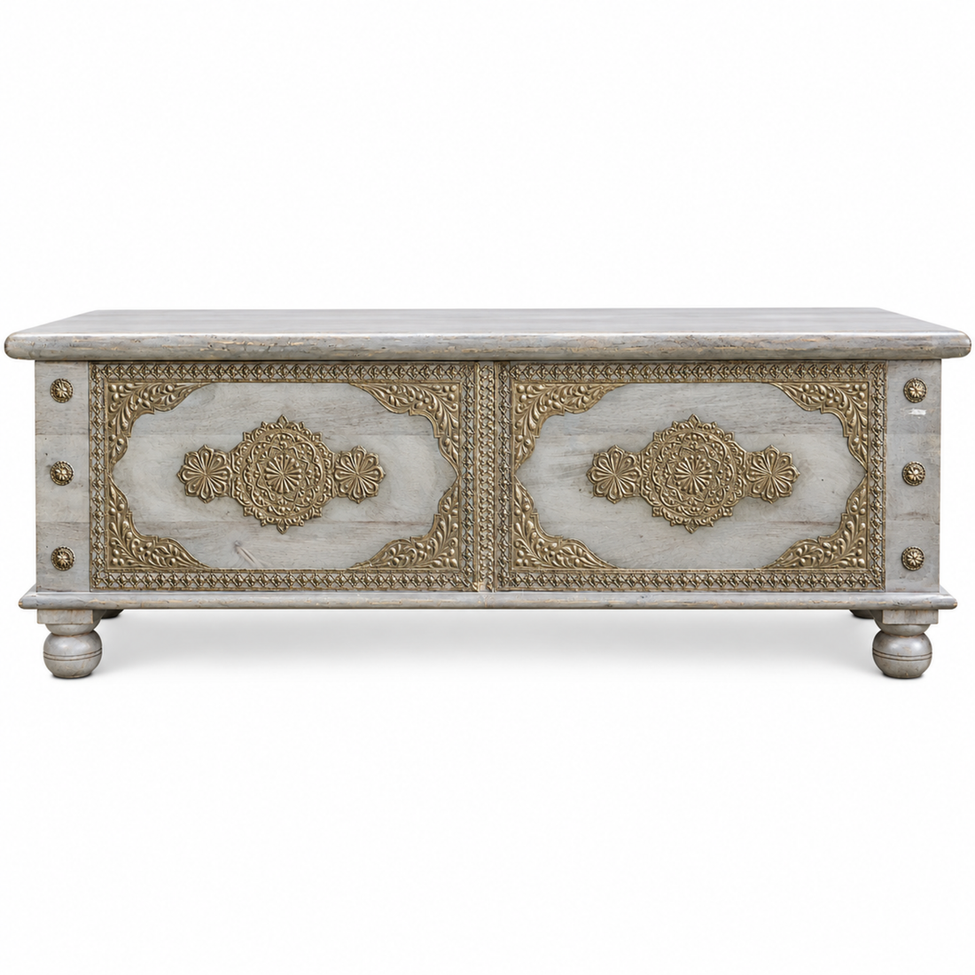 Slate Heritage Brasswork Storage Trunk