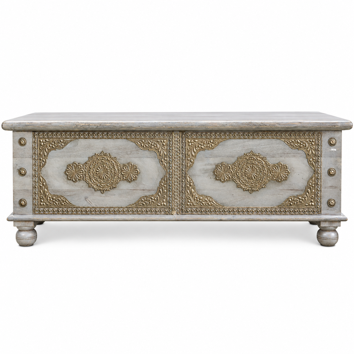 Slate Heritage Brasswork Storage Trunk