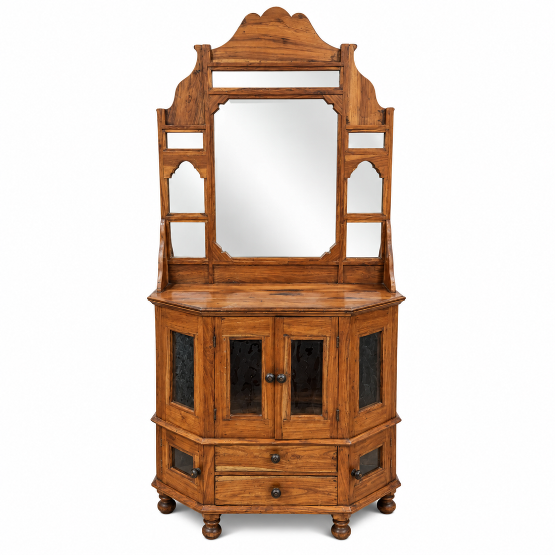 Heritage Teak Mirror Storage Dresser