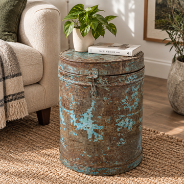 Harbor Patina Distressed Metal Storage Box