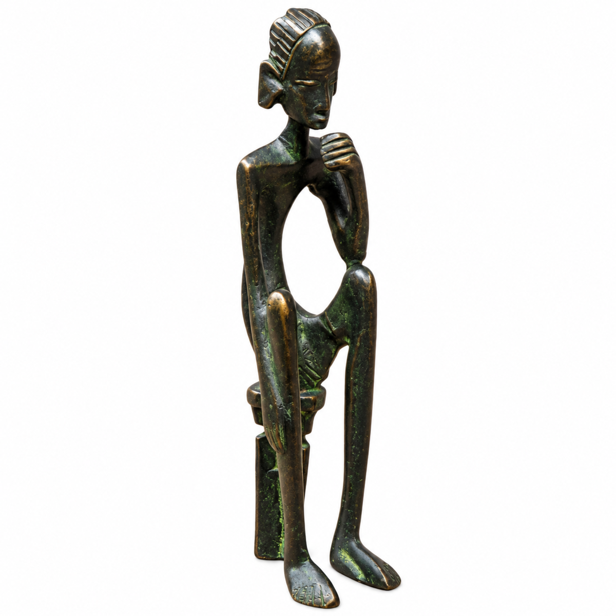 Antique Brass Sculptural Figurine