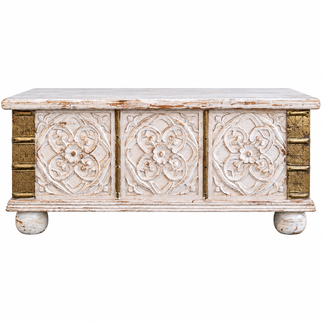 Ivory Heritage Brasswork Storage Trunk
