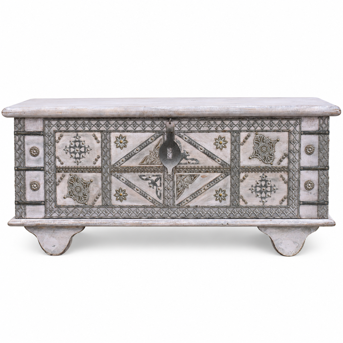 Lavender Crest Ornate Storage Trunk
