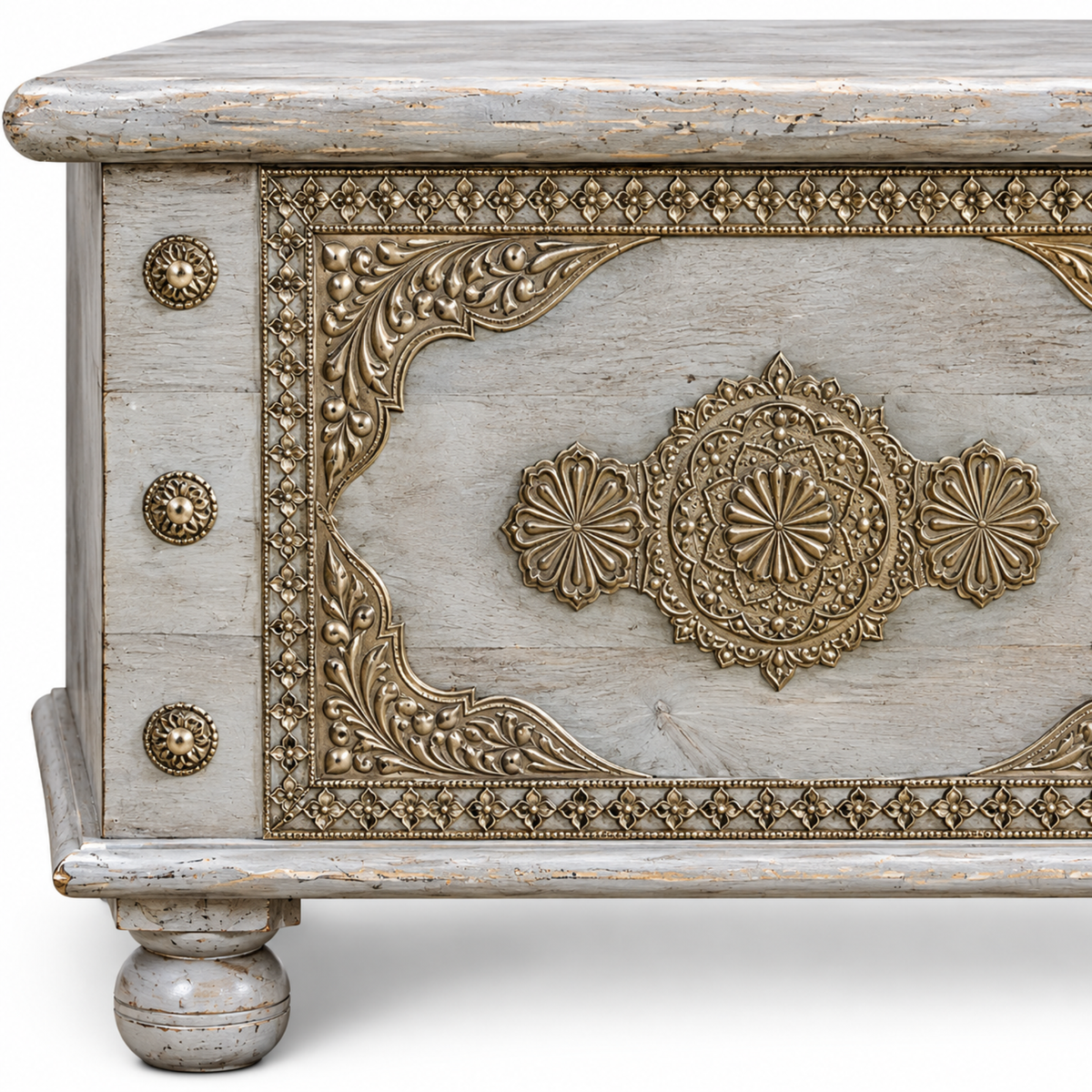 Slate Heritage Brasswork Storage Trunk