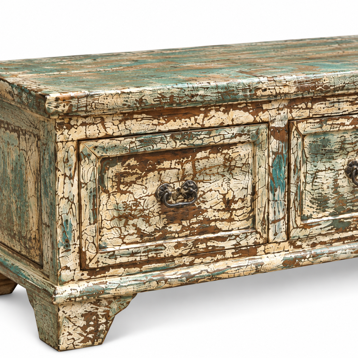 Meadowcrest Distressed Green Drawer Cabinet