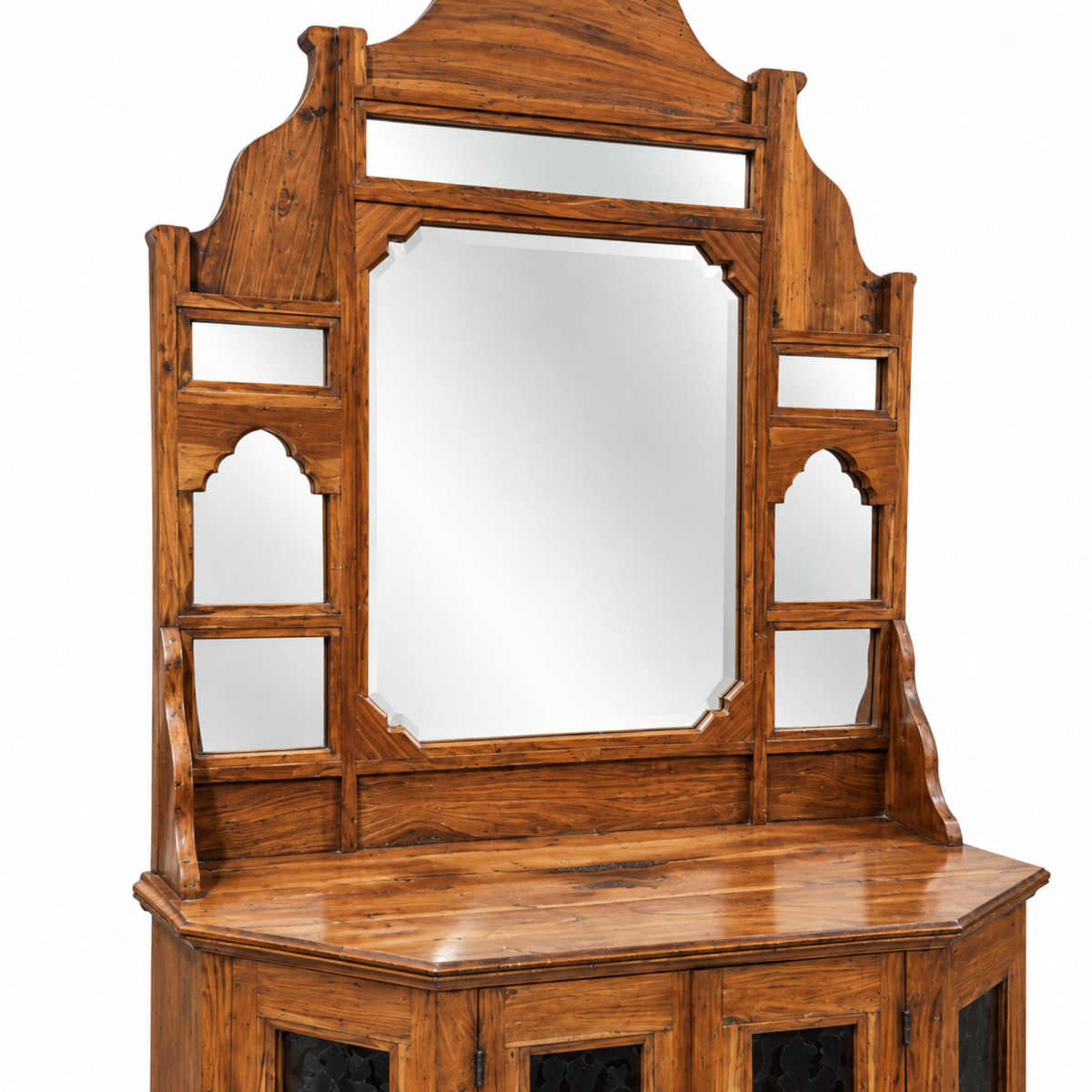 Heritage Teak Mirror Storage Dresser