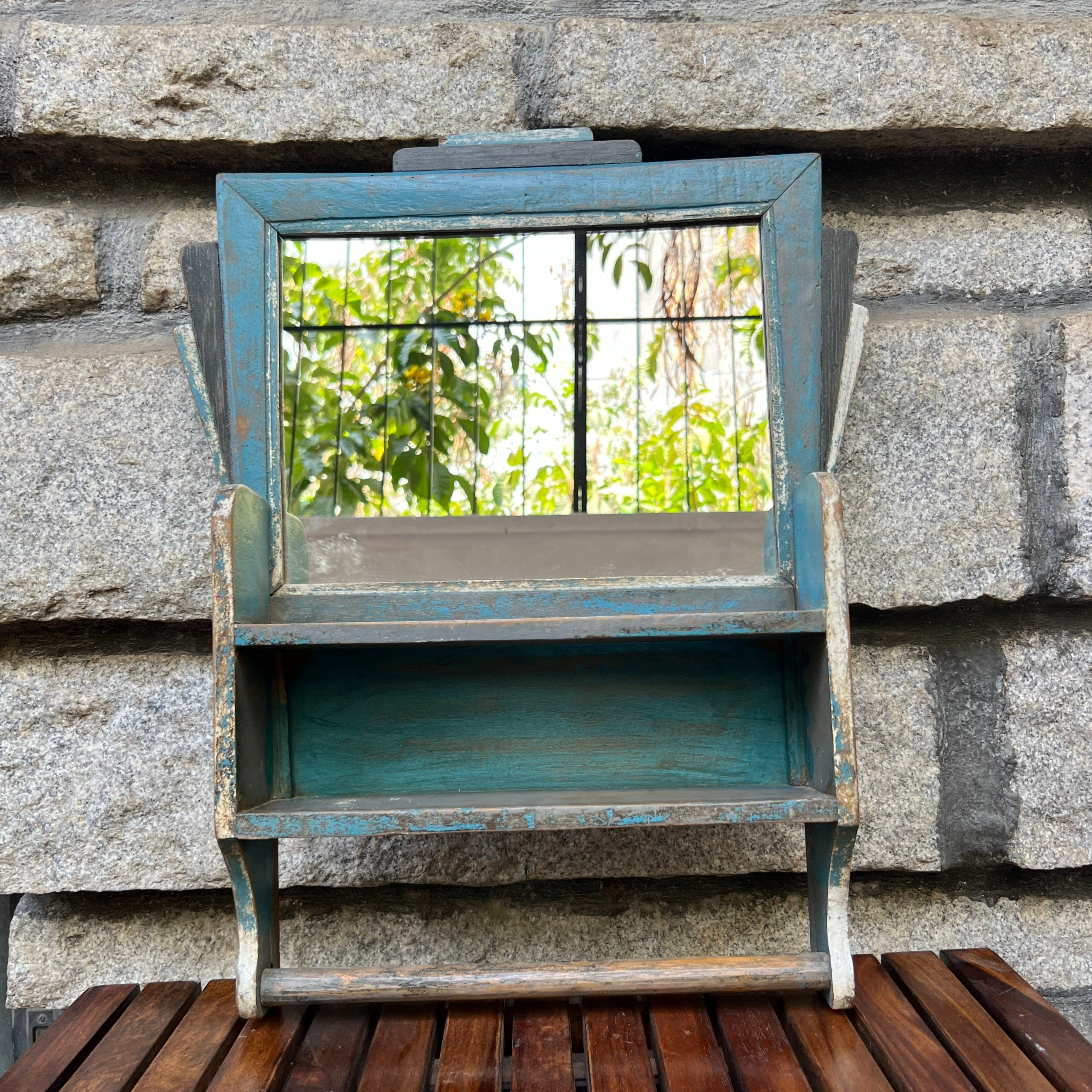 Wall Mount Mirror with Towel Holder