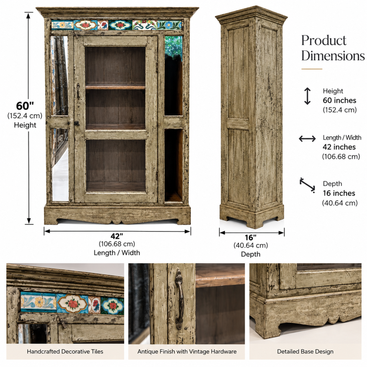 Verdant Grove Sage Storage Cabinet