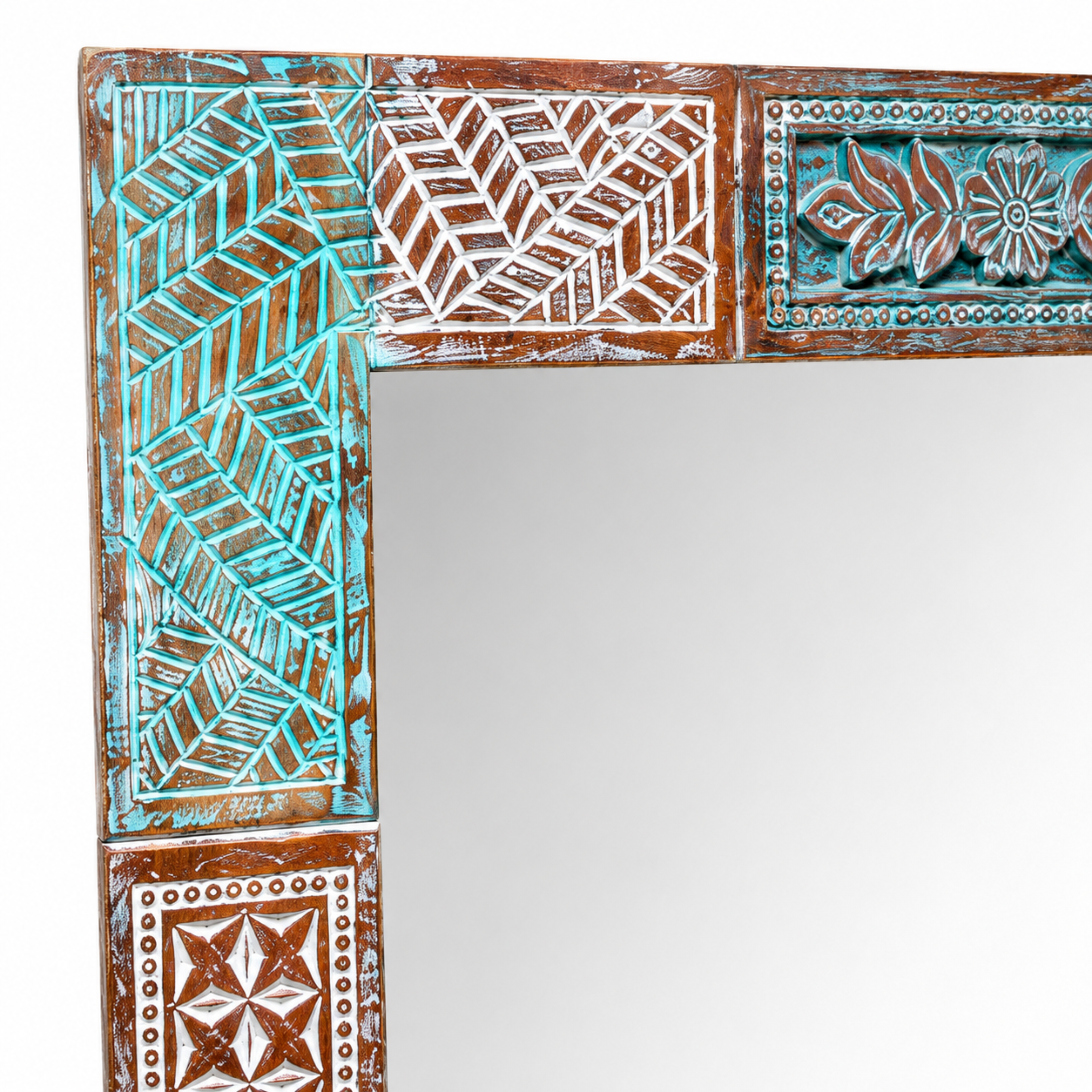 Azure Mosaic Mirror