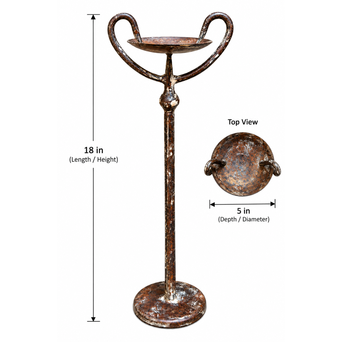 Regal Iron Trophy Candle Holder