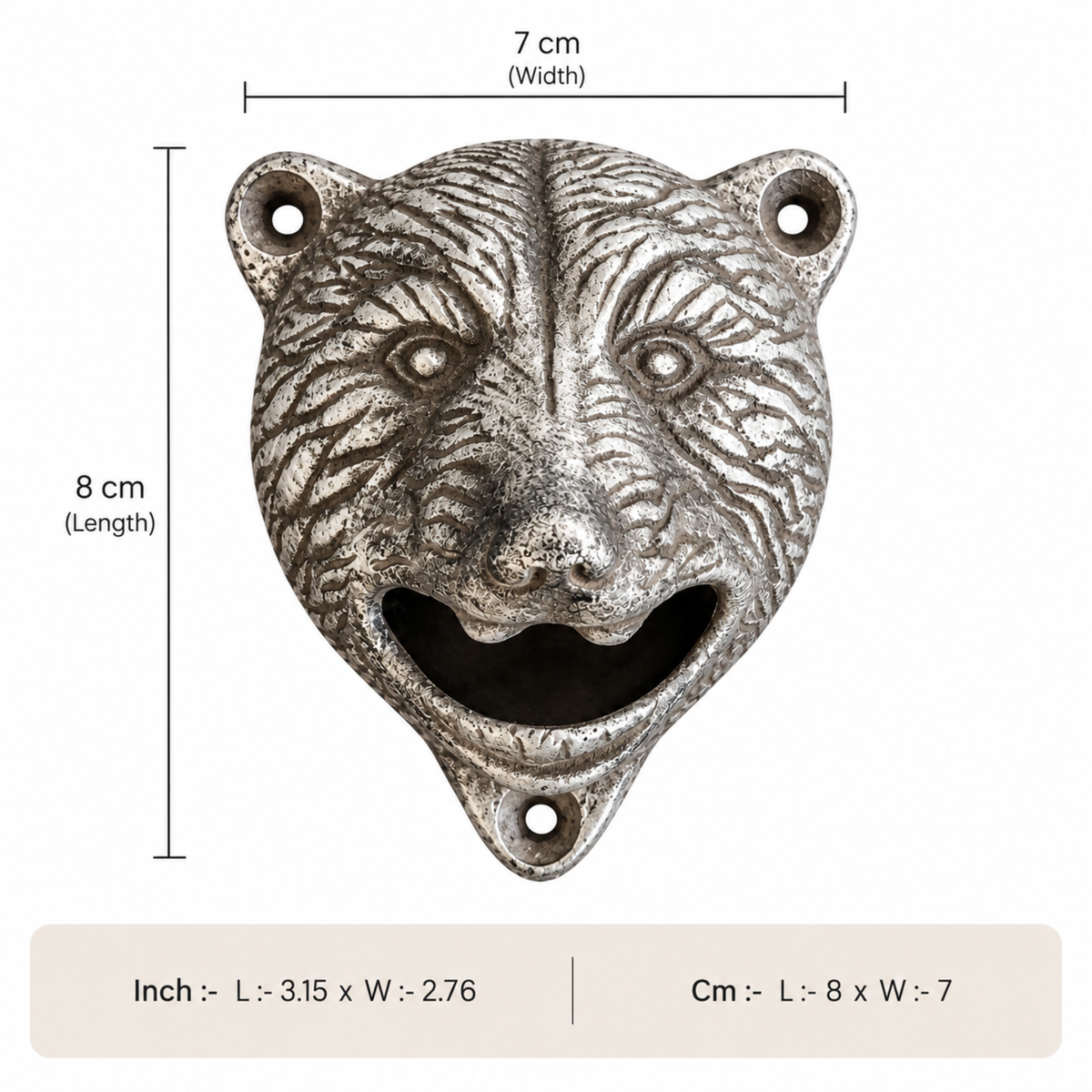 Majestic Bear Metal Bottle Opener