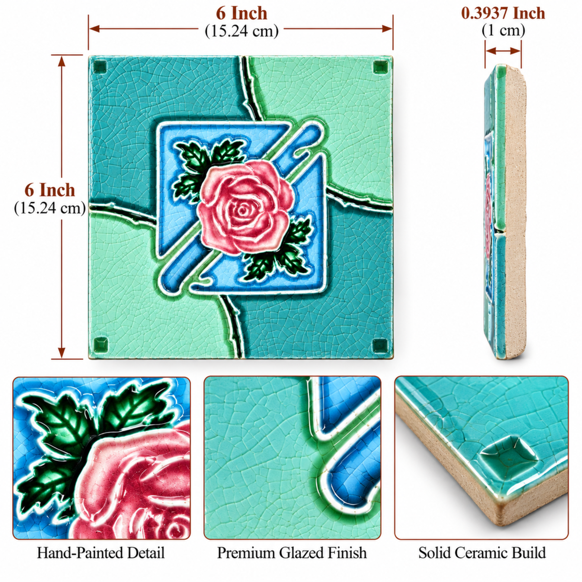 Antique Ceramic Accent Tile