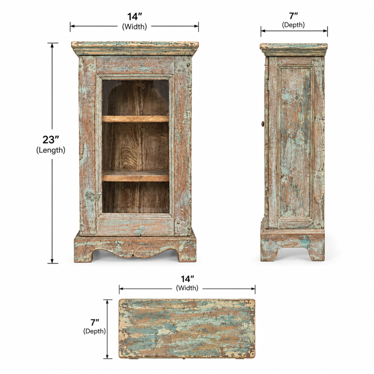 Stonehaven Distressed Grey Wall Cabinet