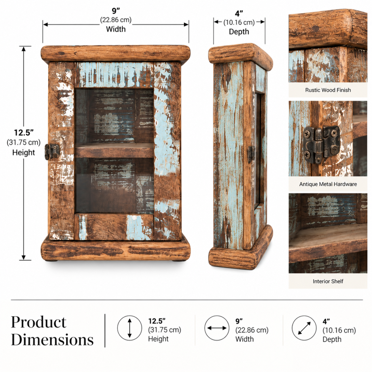 Harbor Blue Distressed Key Organizer