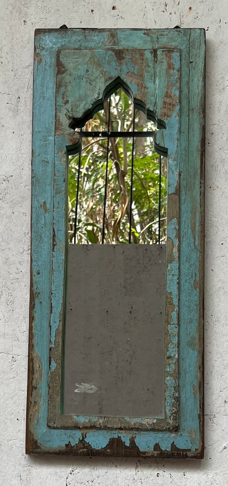 Blue Jharokha Mirror