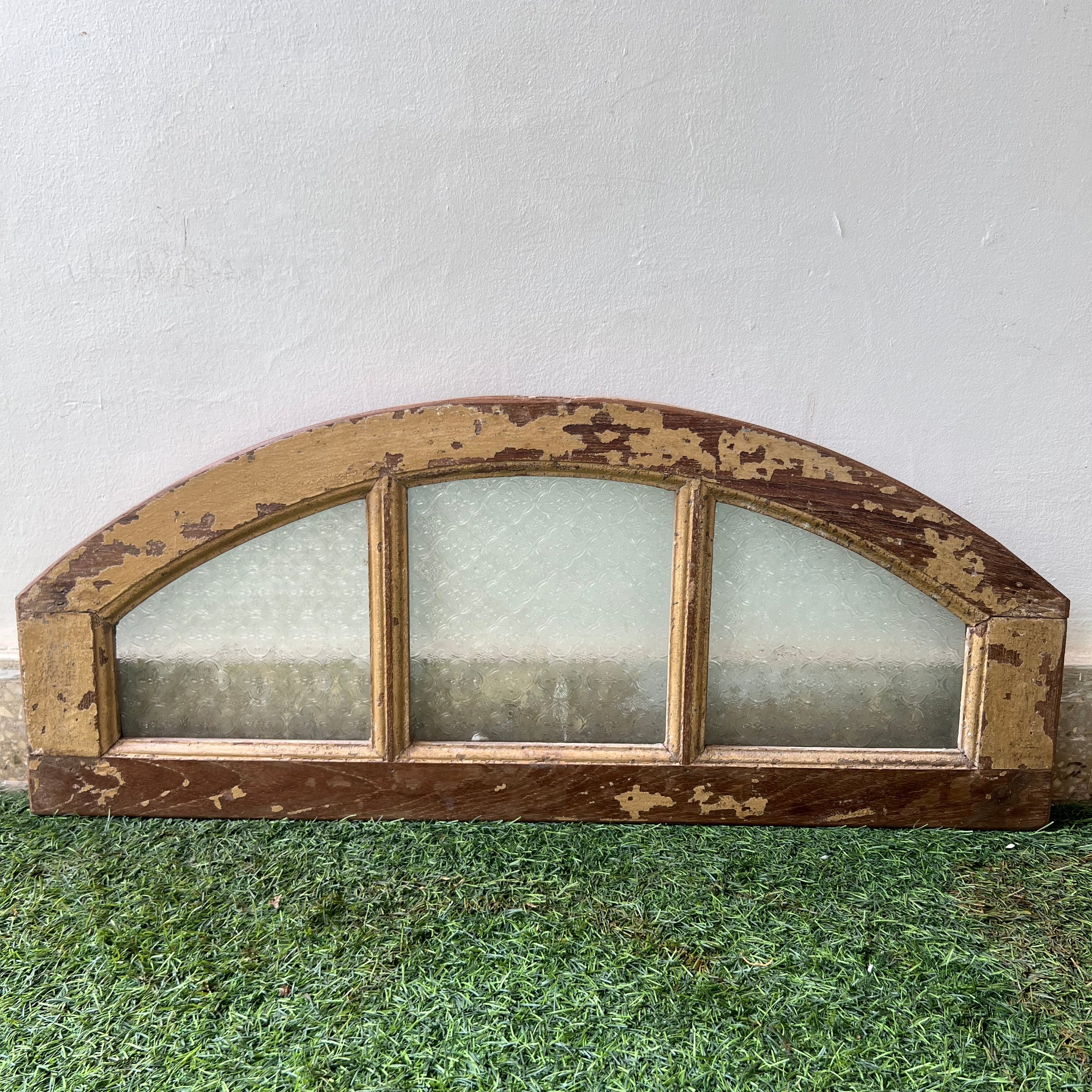 Cream Distressed Ventilator Window