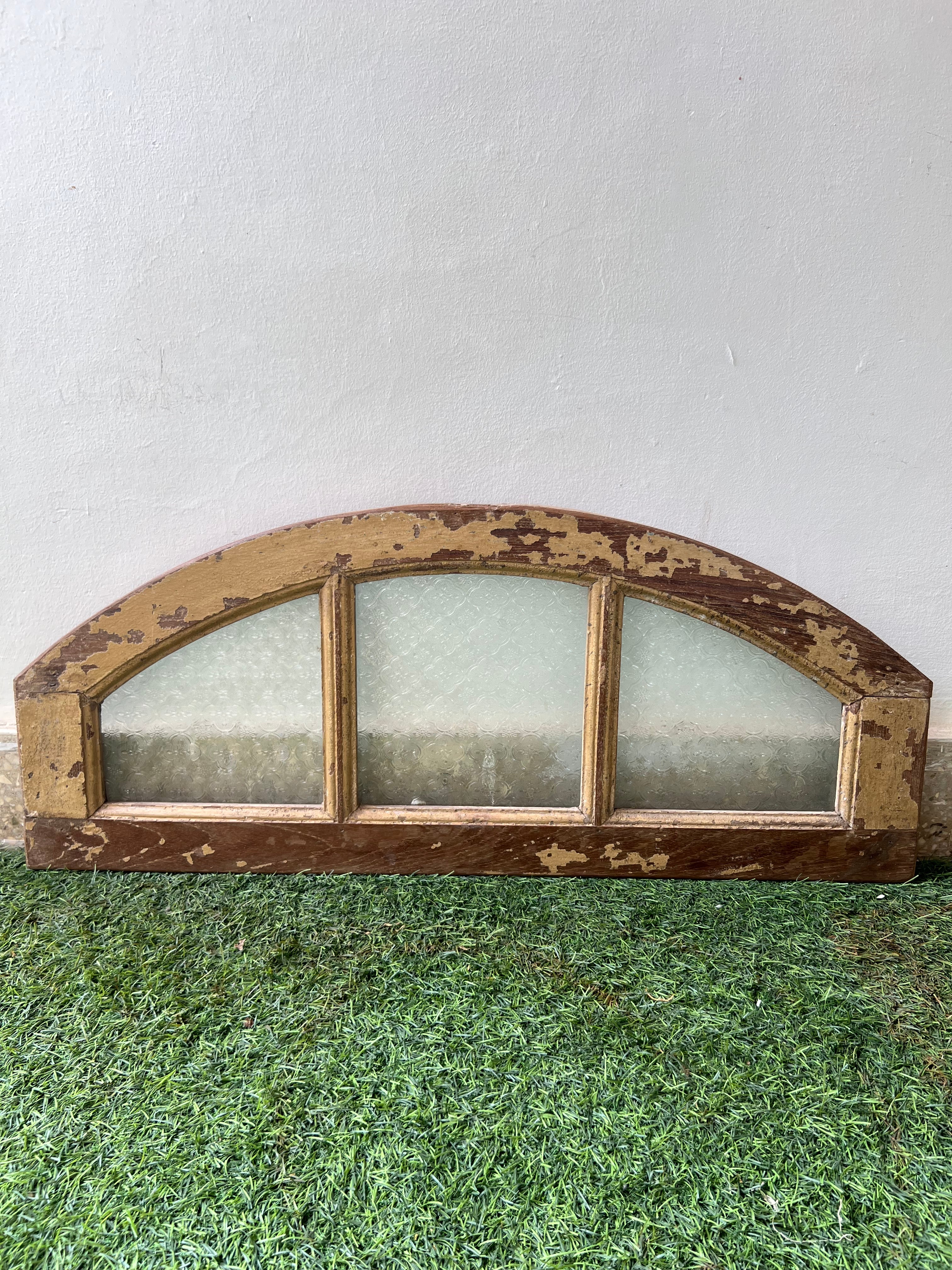 Cream Distressed Ventilator Window