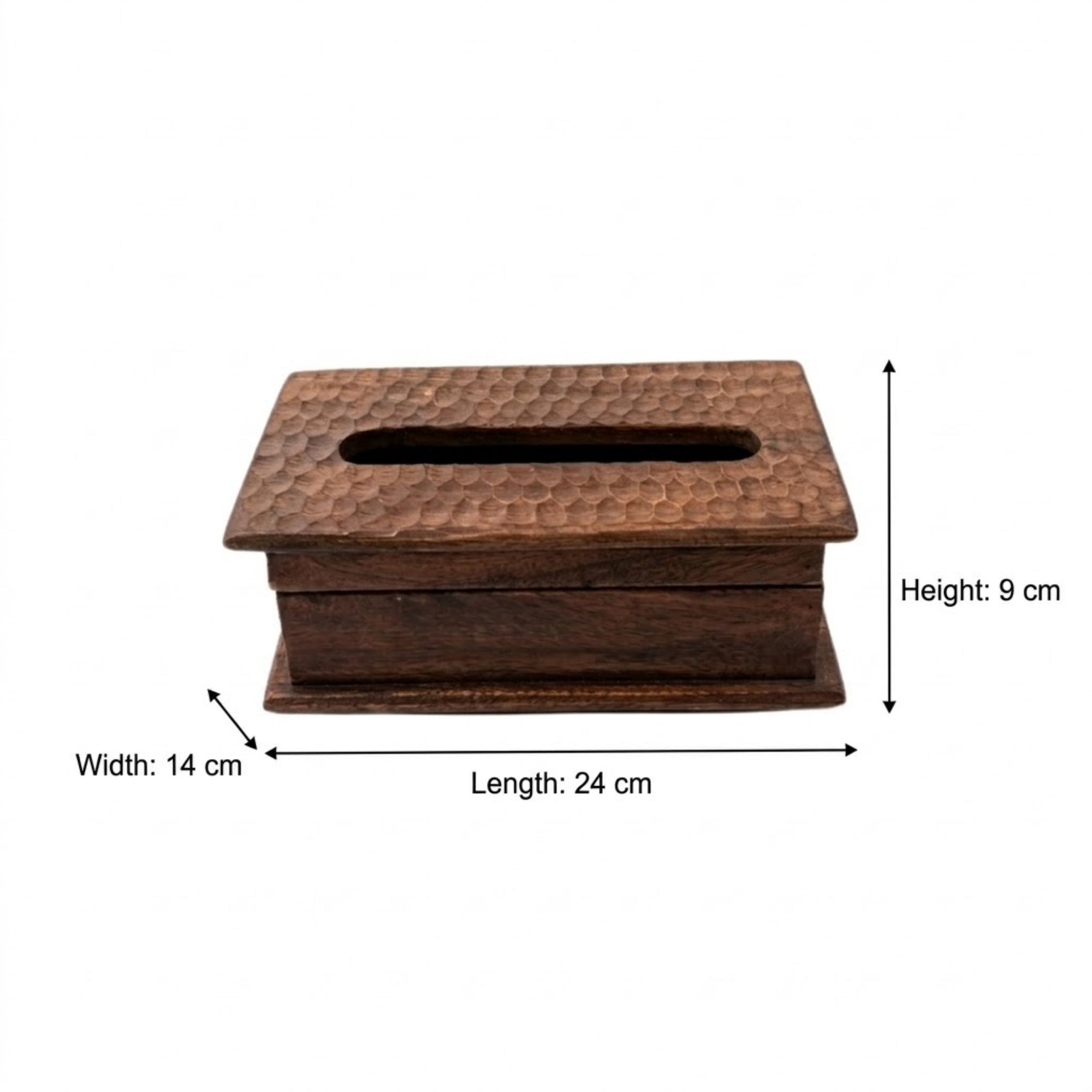 Wooden Tissue Box Holder Organizer