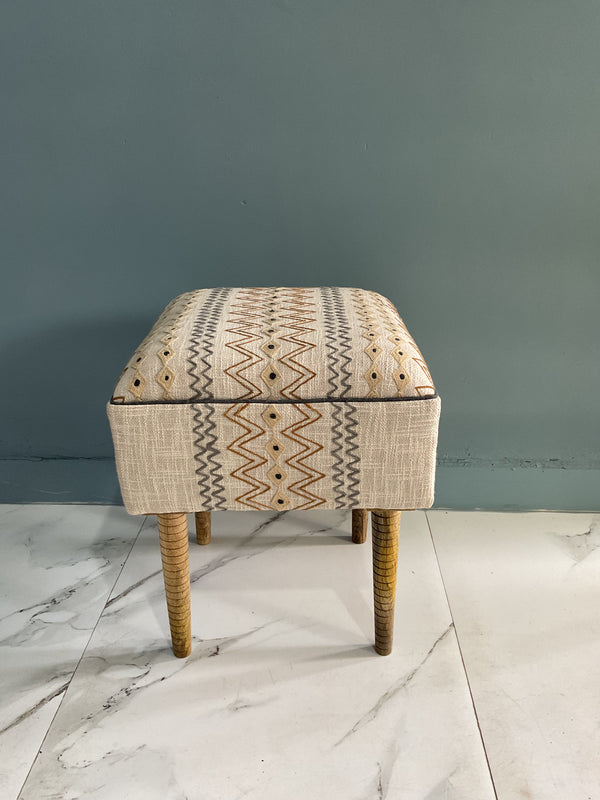 Emroidered Square Stool Online Only