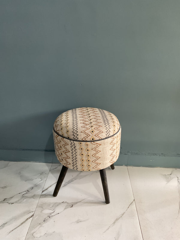Embroidered Round Stool Online Only