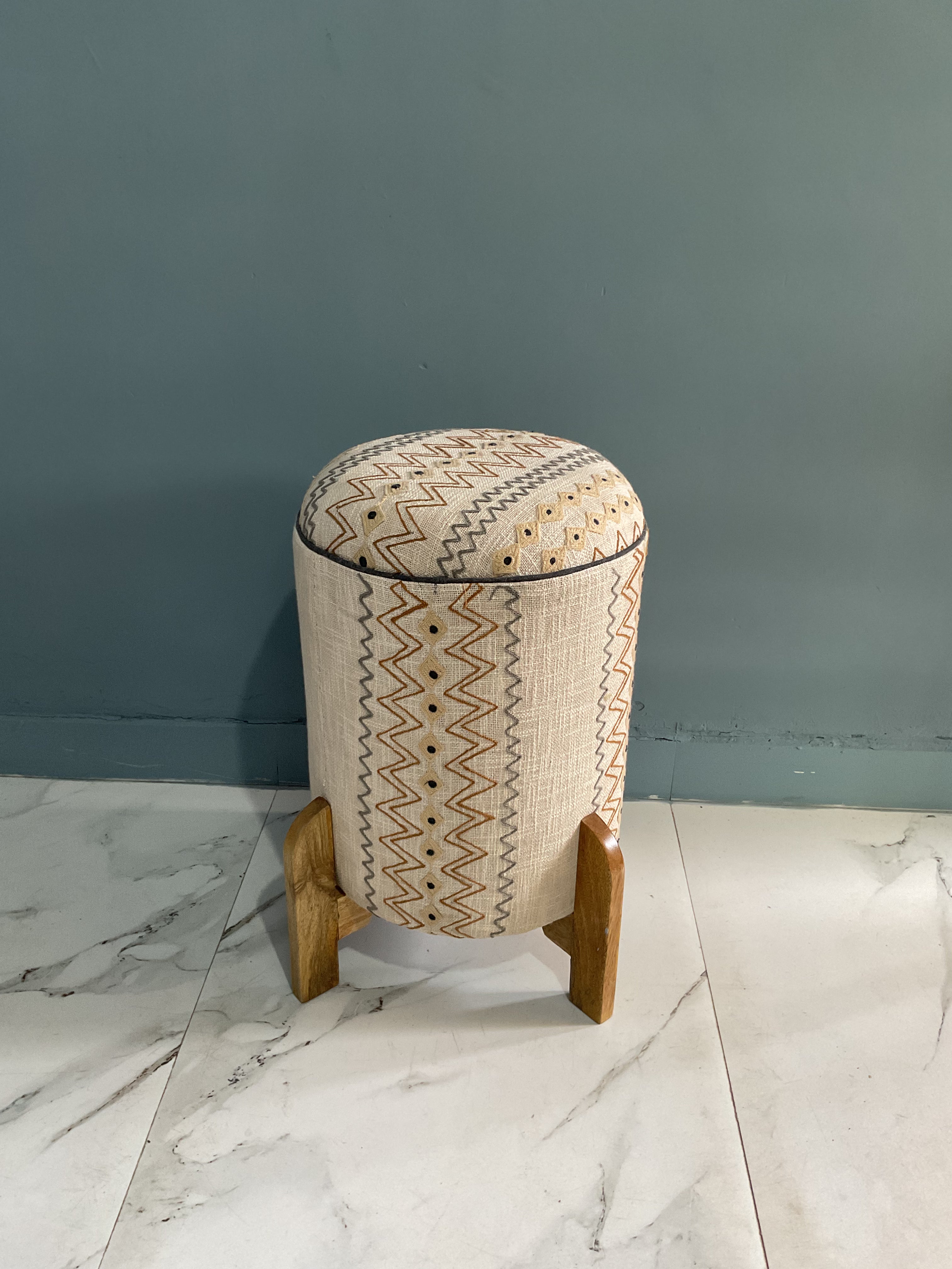 Embroidered Ottoman Available Online Only